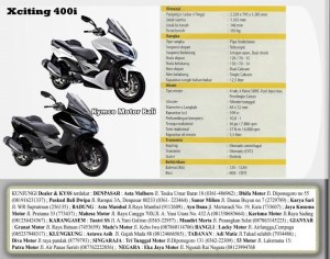 spesifikasi kymco xciting&nbsp;400
