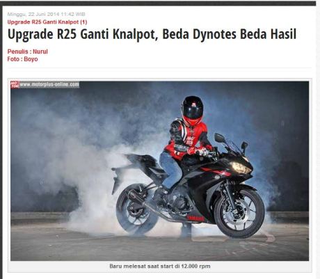 dynotest yamaha R25 motorplus