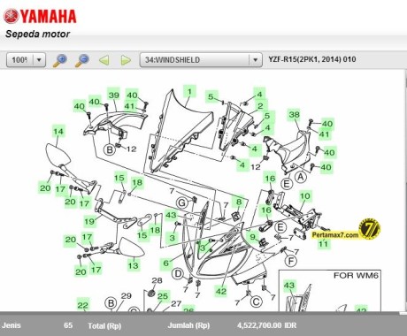 fairing depan yamaha r15