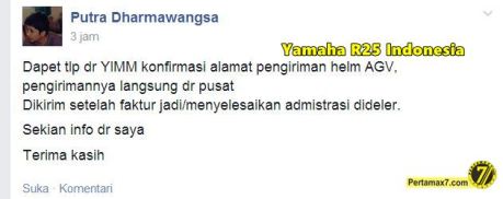 Indo Helm AGV Rossi hadiah Yamaha R25 0