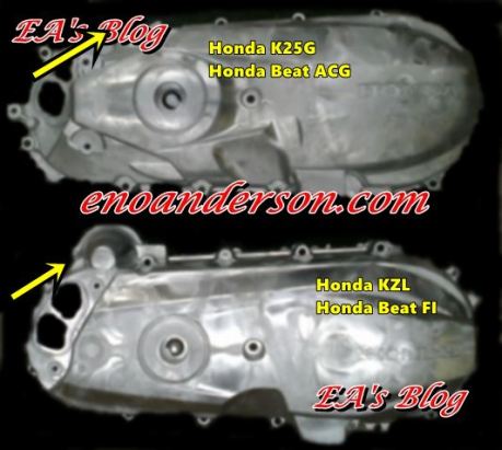 perbedaan cover cvt Honda beat K25G ACG vs honda beat FI