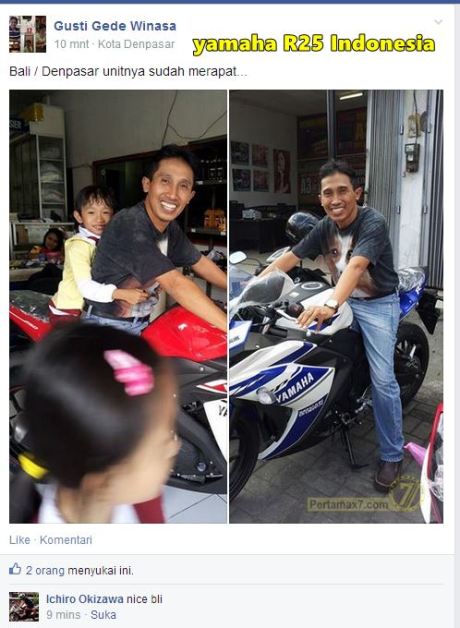 yamaha R25 di pulau Bali