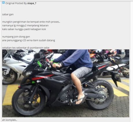 Yamaha YZF-R25 dikirim ke konsumen 10 pertamax7.com