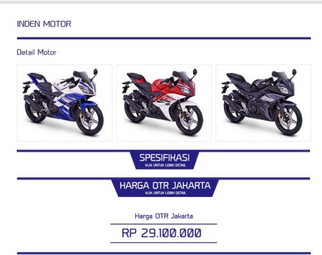 harga yamaha R15 jakarta