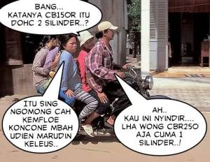 Joke CB150R DOHC itu 2 Silinder&nbsp;1