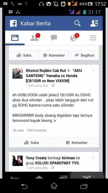 Joke CB150R DOHC itu 2 Silinder 8