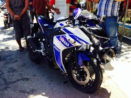 kecelakaan yamaha R25 madiun