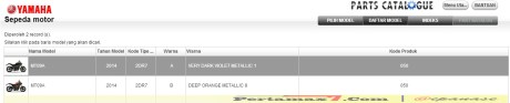 part catalog yamaha mt-09 Indonesia 2014