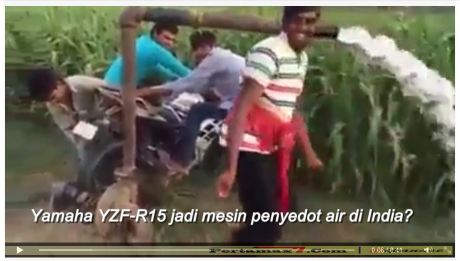 yamaha R15 jadi mesin penyedot air di india
