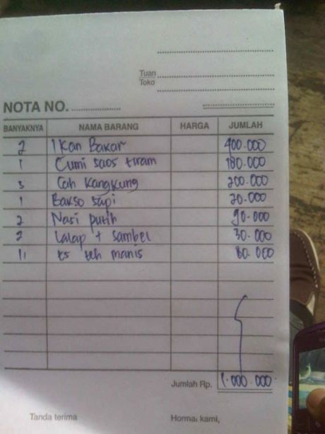 di getok mahalnya harga makanan pantai anyer