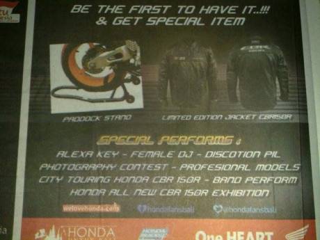 launching Honda CBR150R di Pulau bali