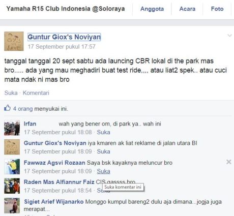 launching Honda CBR150R lokal di Solo