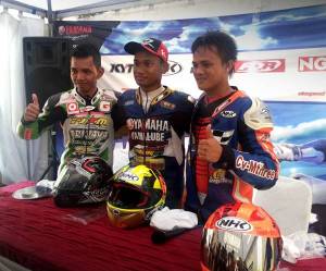 Podium kelas YCR 1 Yamaha Cup Race Seri 6 di&nbsp;Bangka