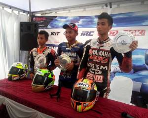 Podium kelas YCR 3 Yamaha Cup Race Seri 6 di&nbsp;Bangka