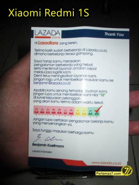 Unboxing Xiaomi Redmi 1S Lazada Pertamax7 3