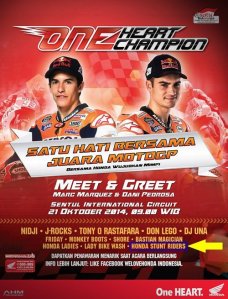 AHM Ajak 150 Rider Honda All New CBR150R lokal yang beruntung untuk Meet N Greet bersama Dani Pedrosa & Marquez 21 Oktober 2014 di Sentul&nbsp;0