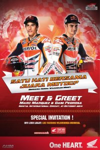 AHM Ajak 150 Rider Honda All New CBR150R lokal yang beruntung untuk Meet N Greet bersama Dani Pedrosa & Marquez 21 Oktober 2014 di Sentul&nbsp;2