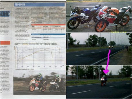 honda CBR150R vs Yamaha R15 di suramadu