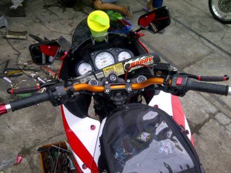 Kawasaki Ninja 250 pakai stang baplang kawasaki ER-6N anti pegal buat touring