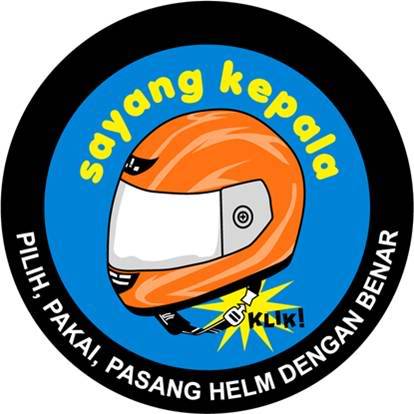 pasang helm dengan benar