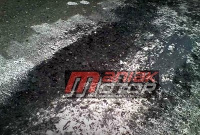 pebalap ogah tanding indoprix di Sirkuit Skyland rusak ditambal aspal 3