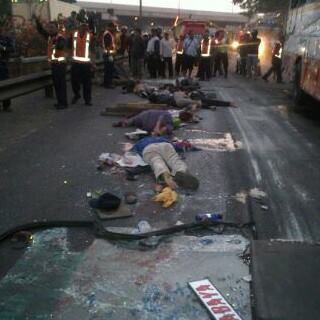 Tujuh Meninggal Dunia Dalam Kecelakaan Bus Harapan Jaya sidoarjo