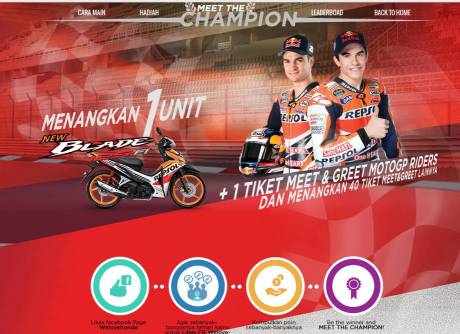 Welovehonda Adakan Kuis berhadiah Honda Blade 125 + tiket Meet n greet bareng Marquez n Pedrosa