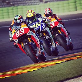 Alex marquez with Marc Marquez test Honda RC213V Valencia 2014 3