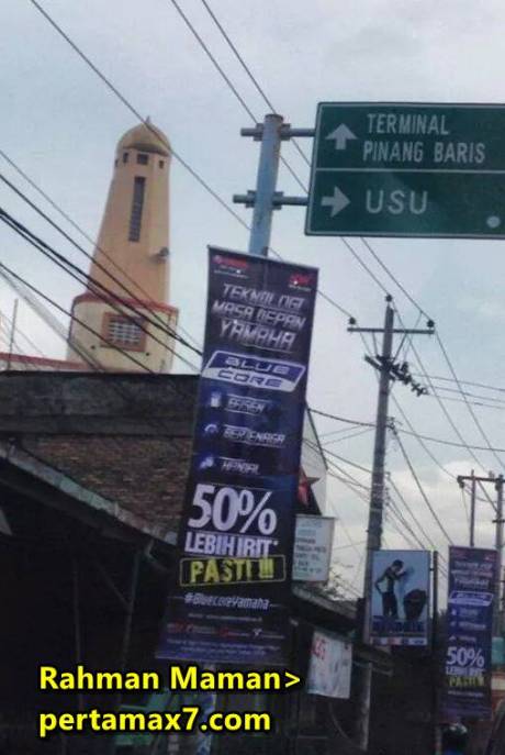 banner yamaha mio 125 blue core engine di medan sumut