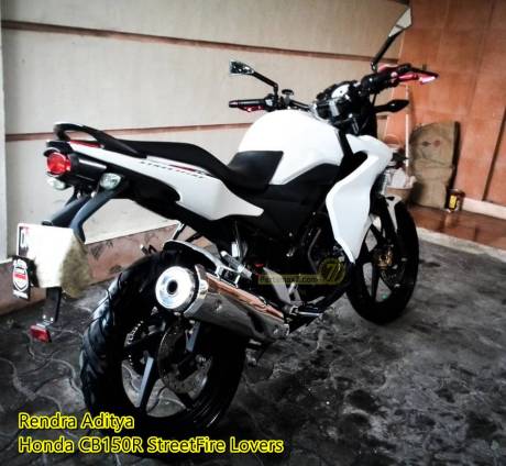 Honda CB150R pakai lampu rem yamaha X-ride spakbor KLX