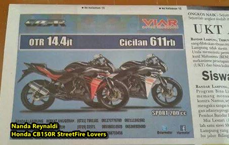 iklan Viar VSR 200 di koran