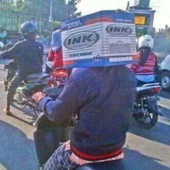 kardus helm INk kok buat Helm