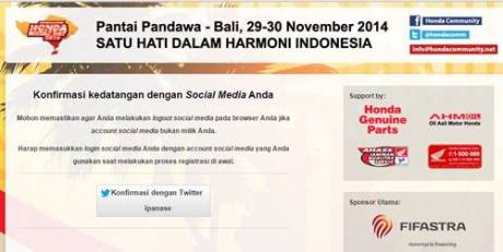 Konfirmasi kedatangan honda bikers day 2014 0