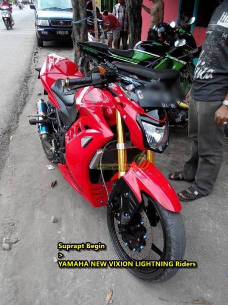 modifikasi kawasaki ninja 250 pakai headlamp yamaha new vixion