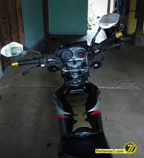 Pasang Stang tiger di Honda Megapro pertamax7 4