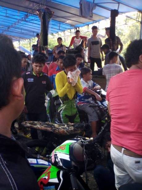 pemilik yamaha jupiter spek MP2 terbakar di jambi