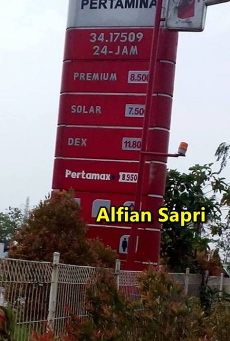 pertamax 92 Rp. 8950 di tanah Abang