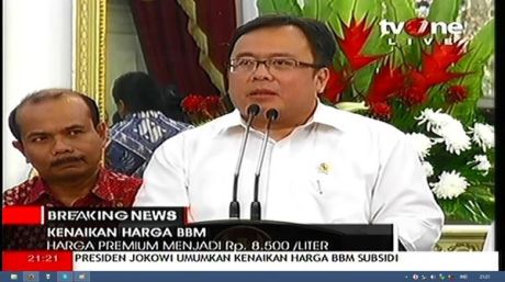 presiden naikkan harga premium jadi Rp. 8500