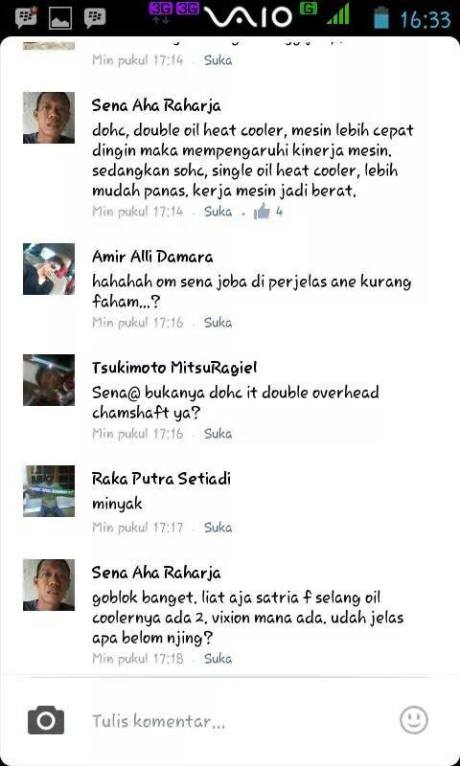 Sebut DOHC double oil Heat Cooler