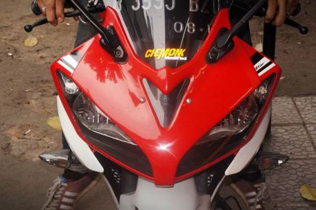 Topeng lampu yamaha R15 ala R6 chemonk 2