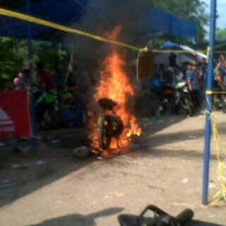 yamaha jupiter spek MP2 terbakar di jambi