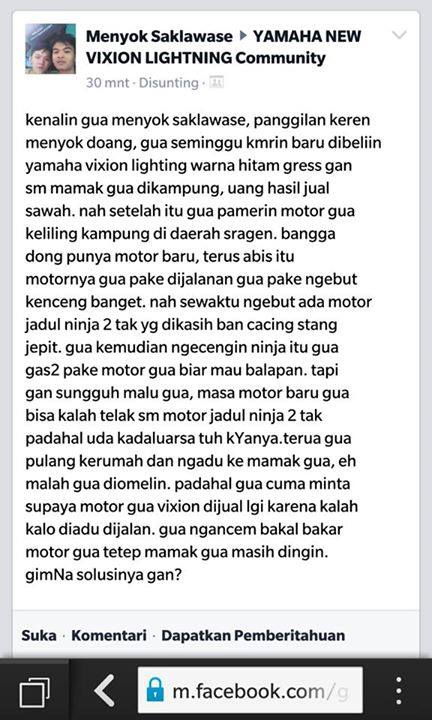 yamaha new vixion mau di bakar karena kalah dengan ninja 2T