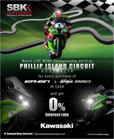 Beli Kawasaki ER-6N Berhadiah nonton WSBK australia