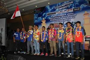 Delapan rider Yamaha Indonesia yang lolos dari hasil final Yamaha Cup Race tampil di Yamaha Asean Cup Race&nbsp;2014