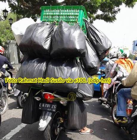 honda CB150R buat angkut sayur 12 kresek