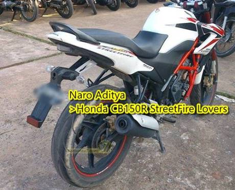 Honda CB150R pakai spakbor belakang yamaha R15