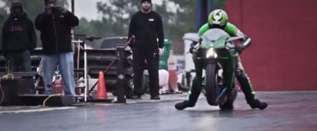 Kawasaki Ninja H2 Drag 402 meter  start