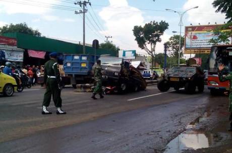 Kecelakaan beruntun di Kostrad Singosari melibatkan Panser
