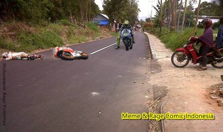 kecelakaan karena pemotor ibu ibu