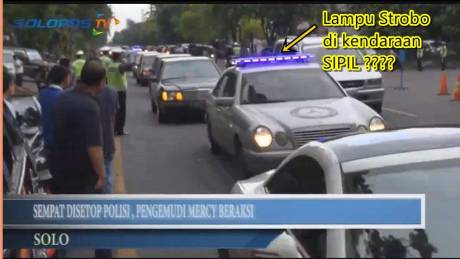 konvoi mercy di setop operasi zebra solo karena pakai lampu strobo biru